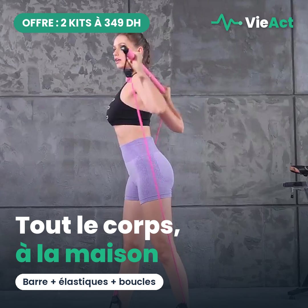 Kit barre et élastiques de musculation, photo 2