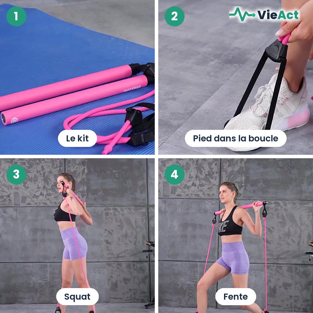 Kit barre et élastiques de musculation, photo 5