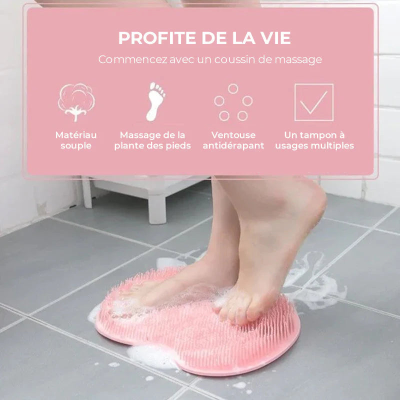 Épurateur de pieds et de dos de douche, coussin de massage