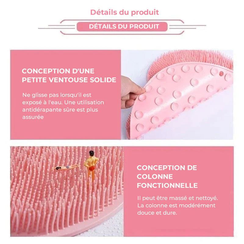 Épurateur de pieds et de dos de douche, coussin de massage